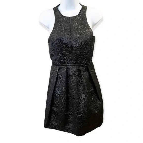 white and black lace peplum dress Adrianna Papell Women's Bead Detail V-Neck Peplum Maxi Dress - Black/Ivory main image 1